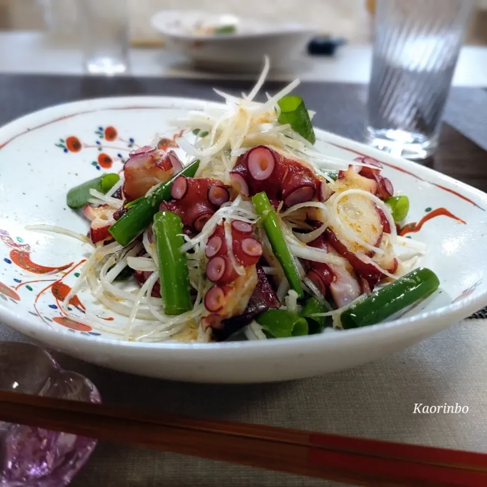 半夏生にタコを食べる🌿タコさんネギまみれ🐙|Kaorinboさん