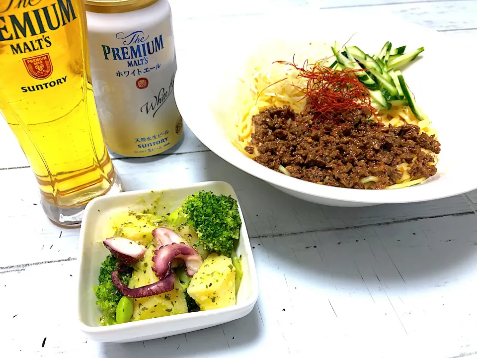 タコとブロッコリーのサラダ&冷やし担々麺|ゆっきー♪さん