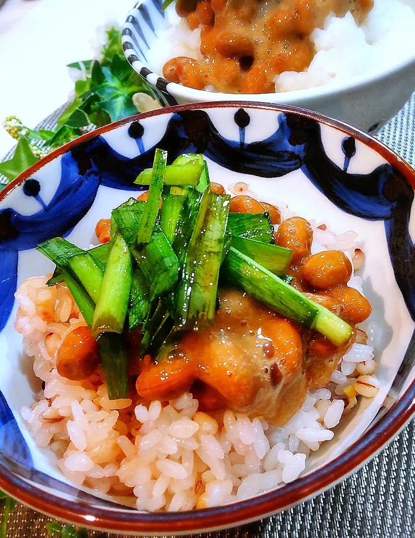 行者にんにく醤油漬け納豆ご飯|ポコさん