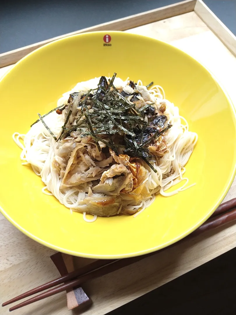 余った焼鯖で“焼鯖素麺”|A-YA-YA-YAさん