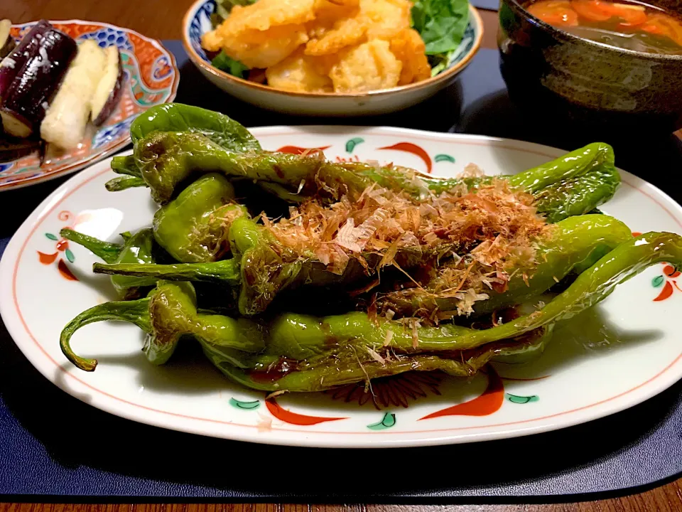 甘長とうがらしの蒸し焼き|かなっぺさん