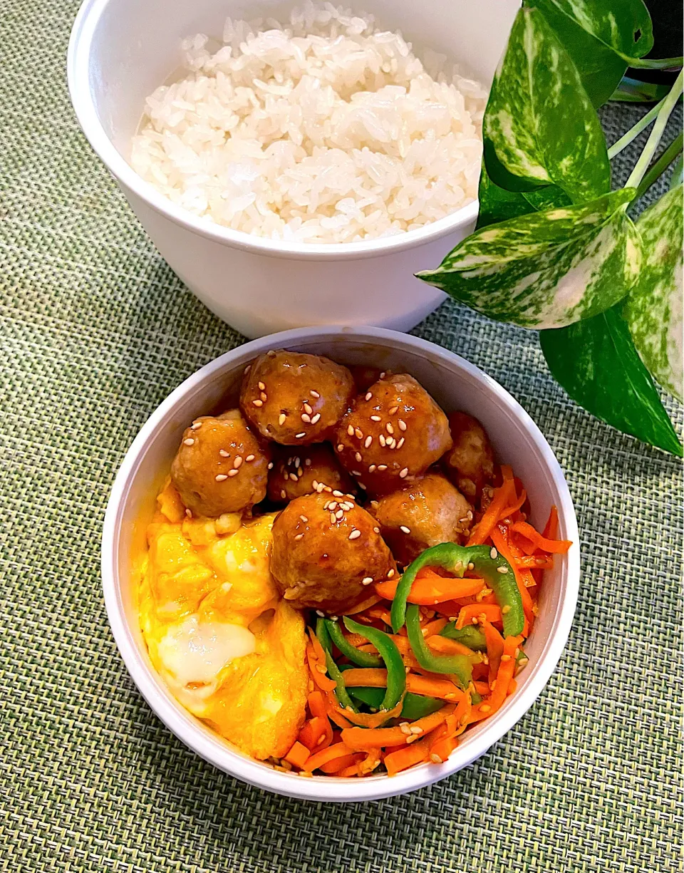 鶏つくねと野菜きんぴら、卵焼きのお弁当|＊ayabianさん