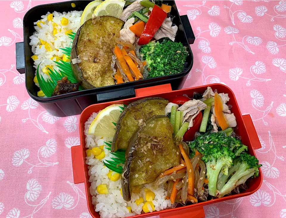 もろこしご飯と鳥飼なす弁当|kiusoudaiさん