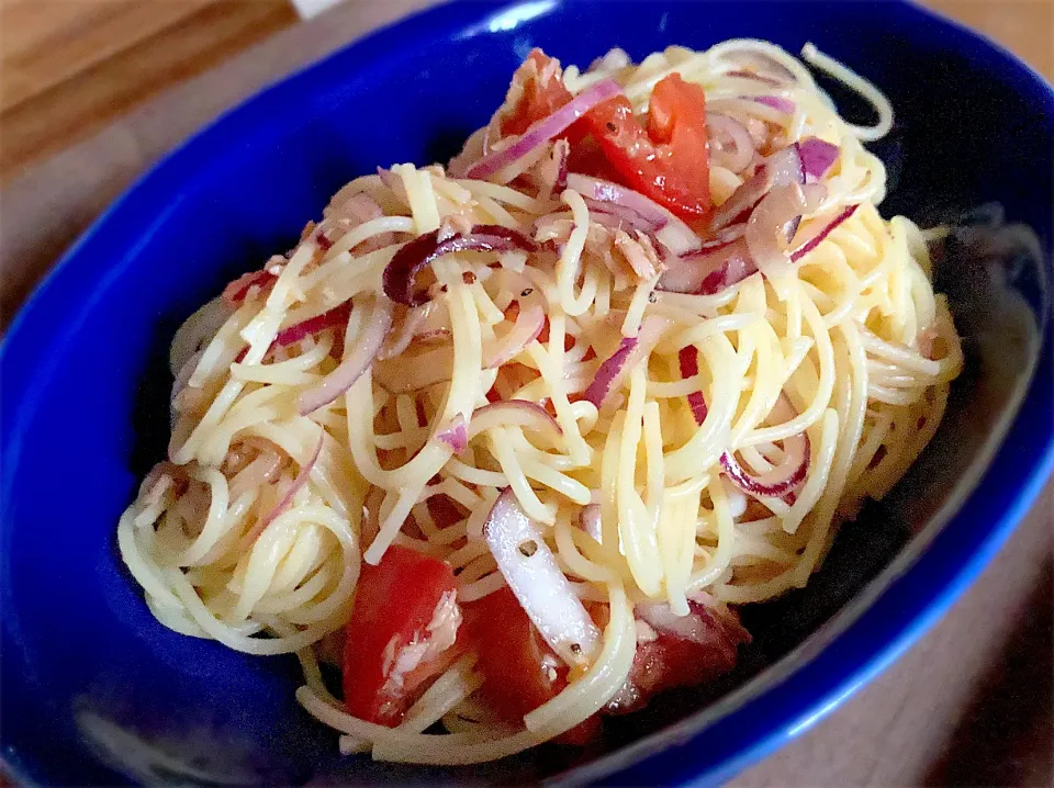 うちの定番作り置きで冷製パスタ🍅🍝♡|gunlove❤さん