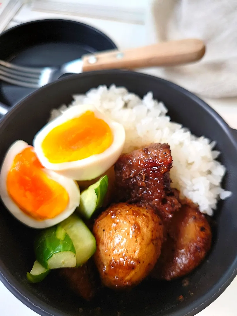 豚と新じゃがの梅ジャム煮弁当|Ayさん