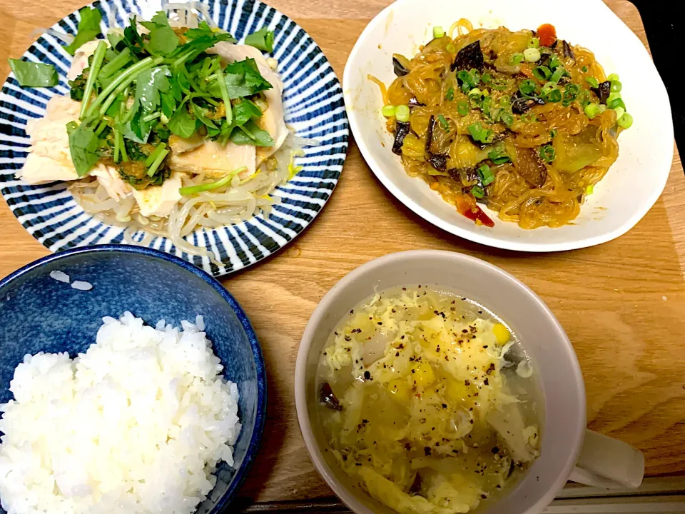 麻婆春雨定食|かずたまんさん