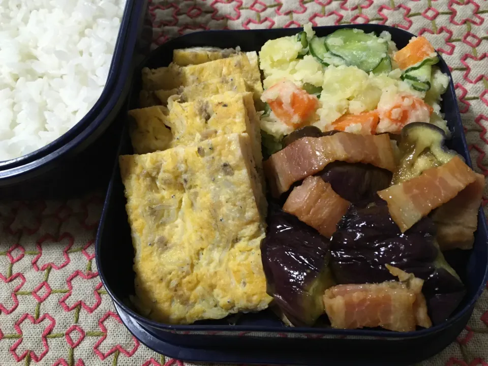 茄子のカレー醤油炒め弁当|*なおみん*さん