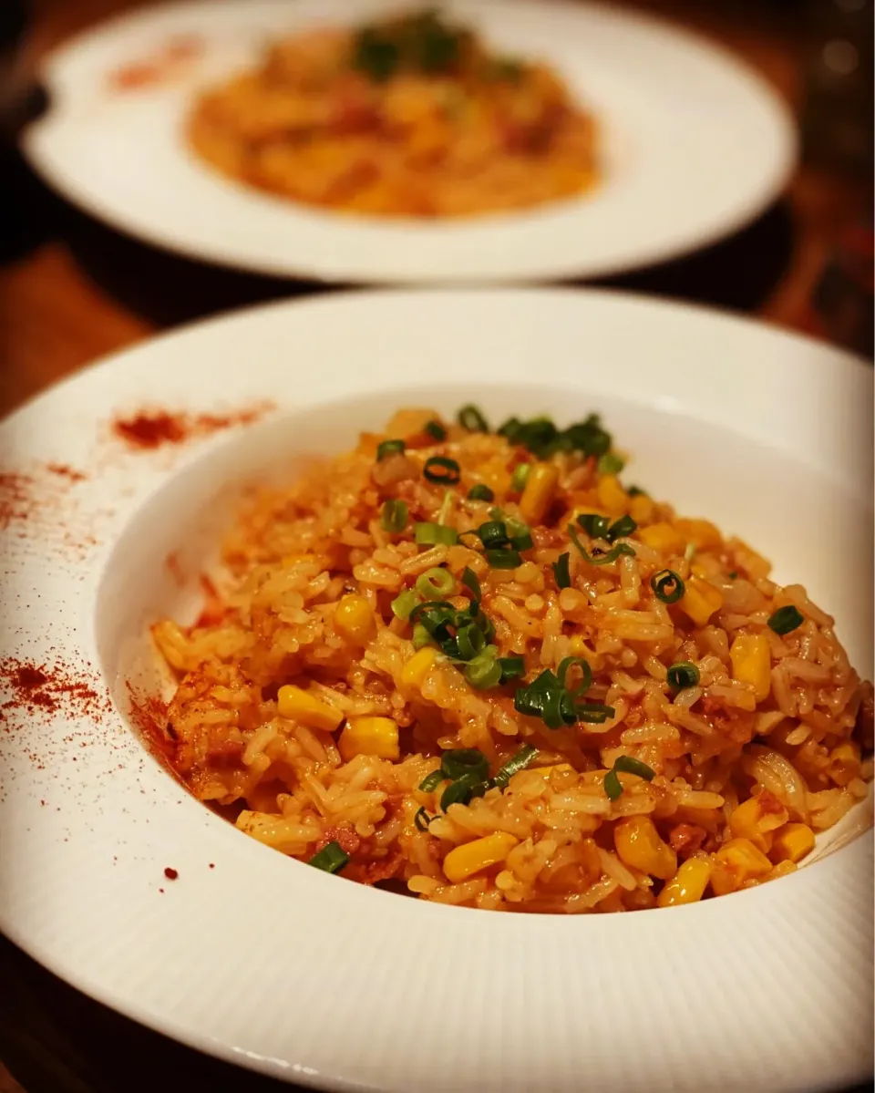 Snapdishの料理写真:Lunch ! Lunch ! 
Corn Beef Hash & Sweetcorn Risotto 
With Seaweed Soup 🍲 #risotto #rice #lunch #soup #chefemanuel|Emanuel Hayashiさん