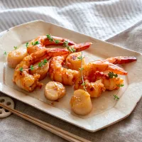 海老と帆立のピリ辛「寒こうじ」焼き