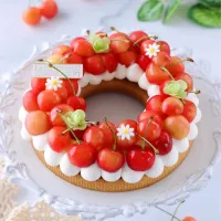 さくらんぼのリースタルト🍒