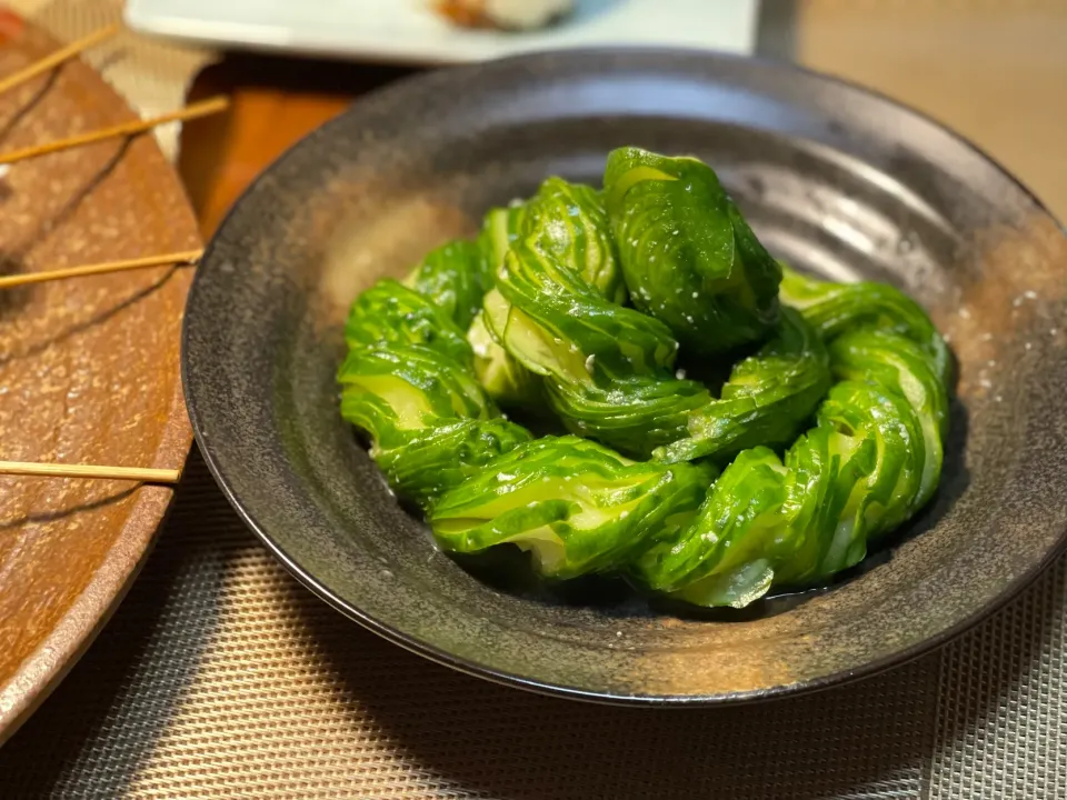 Snapdishの料理写真:蛇腹きゅうり🥒|レオンさん