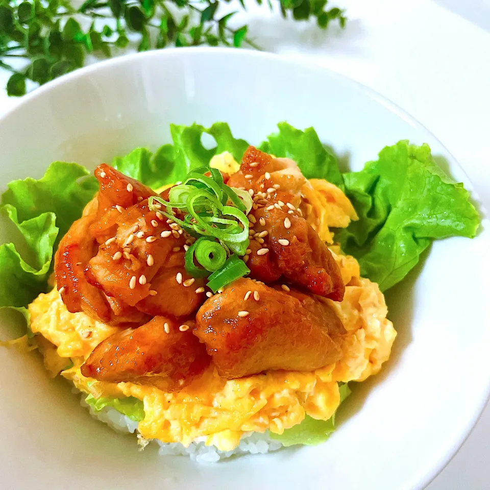 とり照り玉丼|オーロラさん