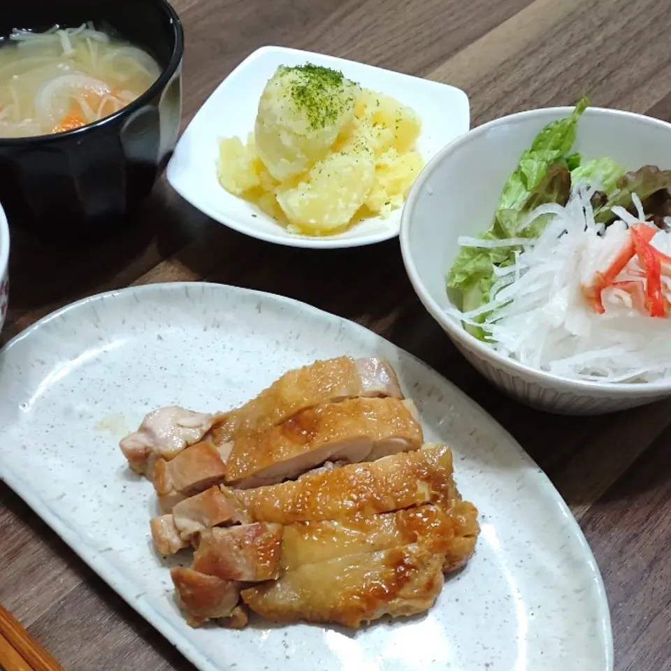 Snapdishの料理写真:照り焼きチキン|ゆりちさん