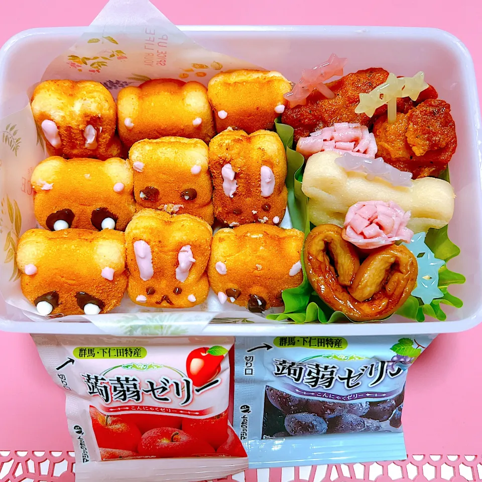 アニマルカステラお弁当🍱|miyurumoさん