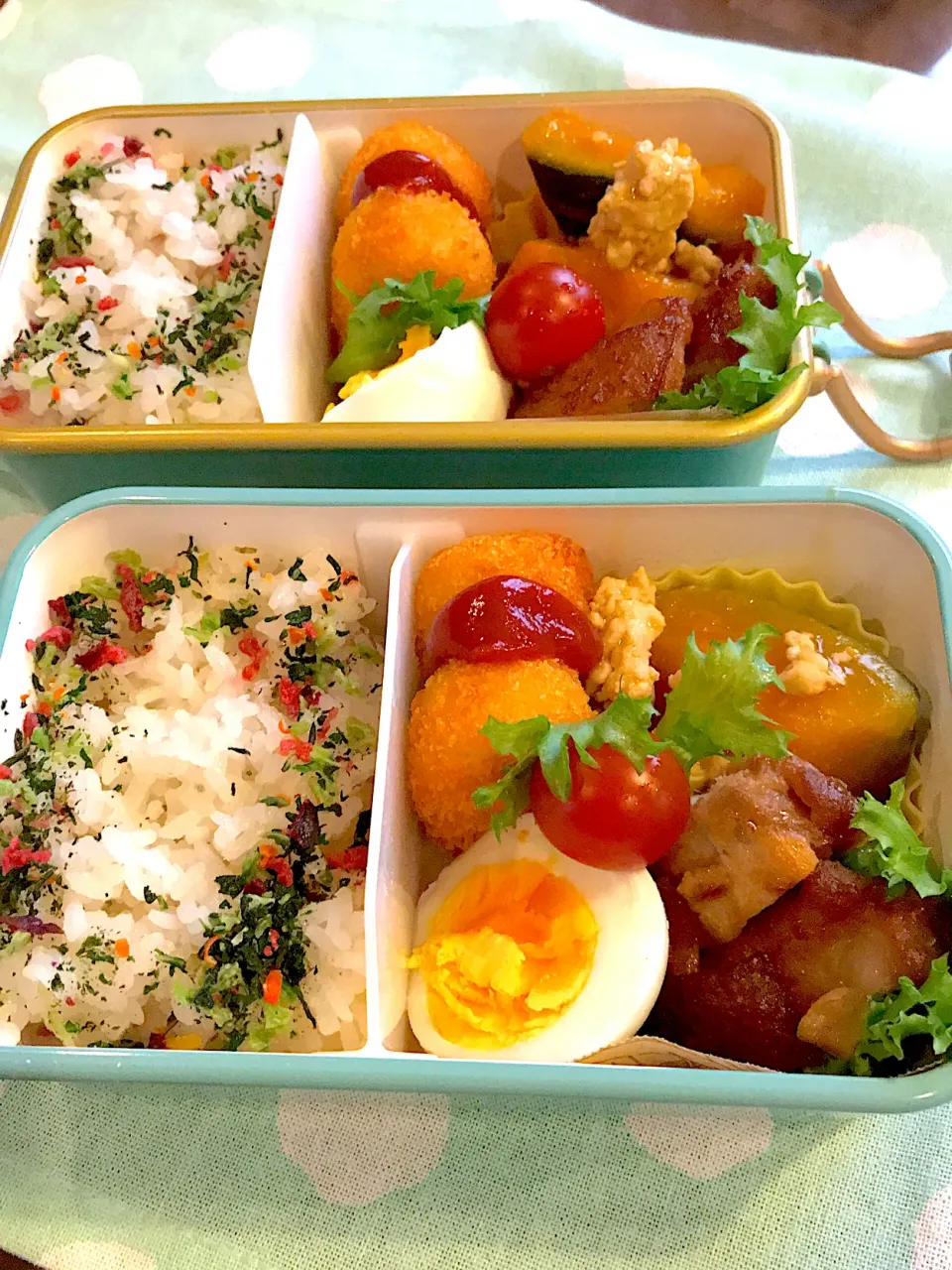 2022.7.6  ＊今日のお弁当＊かぼちゃのそぼろ煮＊|rinrin*mama*さん