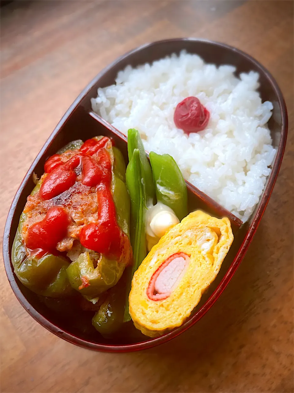 今日のお弁当・ピーマン肉詰め|akiさん