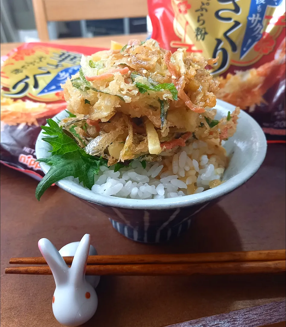 華さくり天ぷら粉でかき揚げ丼|ナオミさん