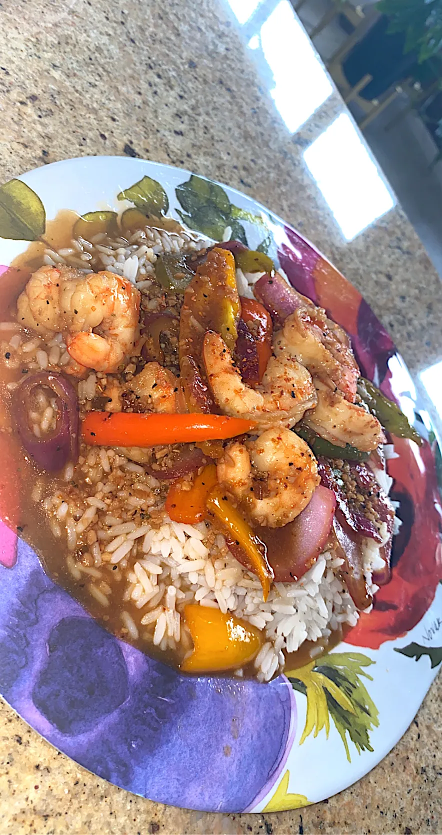 Teriyaki shrimp stir fry|Tawanjaさん