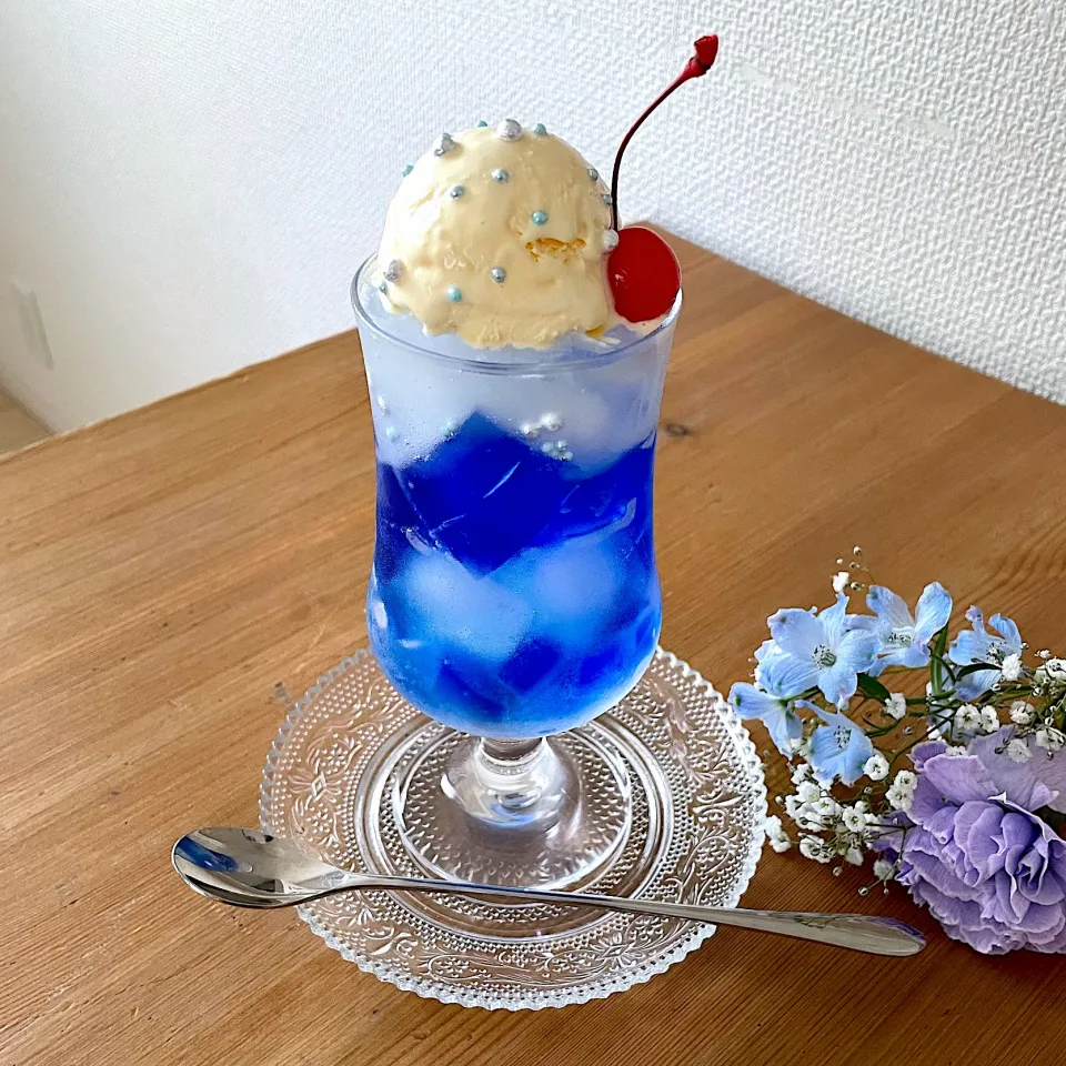 七夕クリームソーダ🎋|えり@手作りパンさん