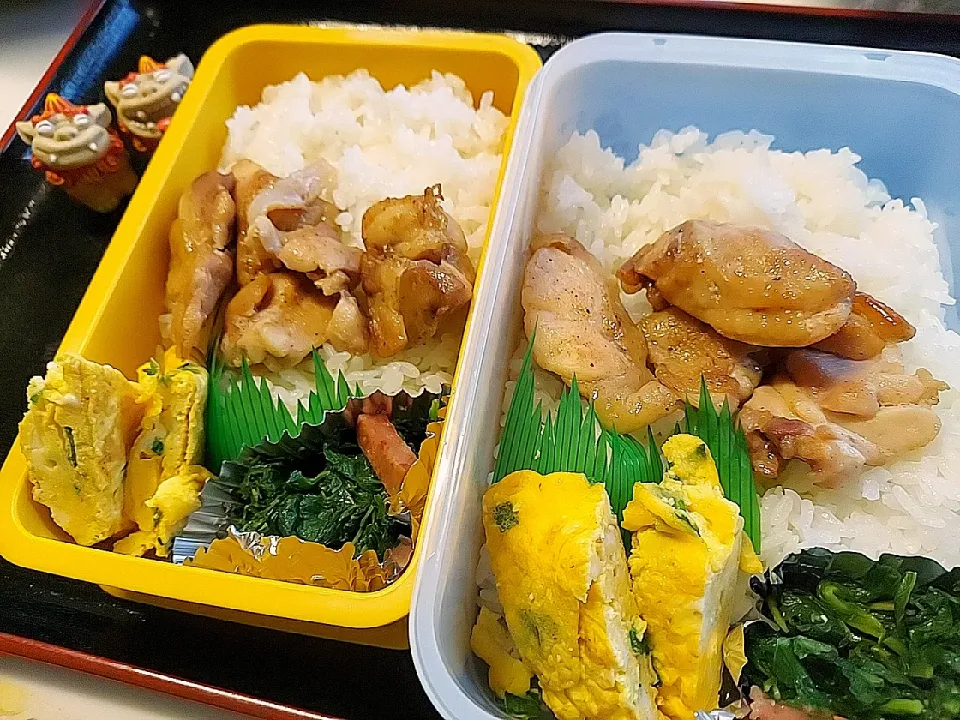 夫弁当、息子弁当|みどりさん