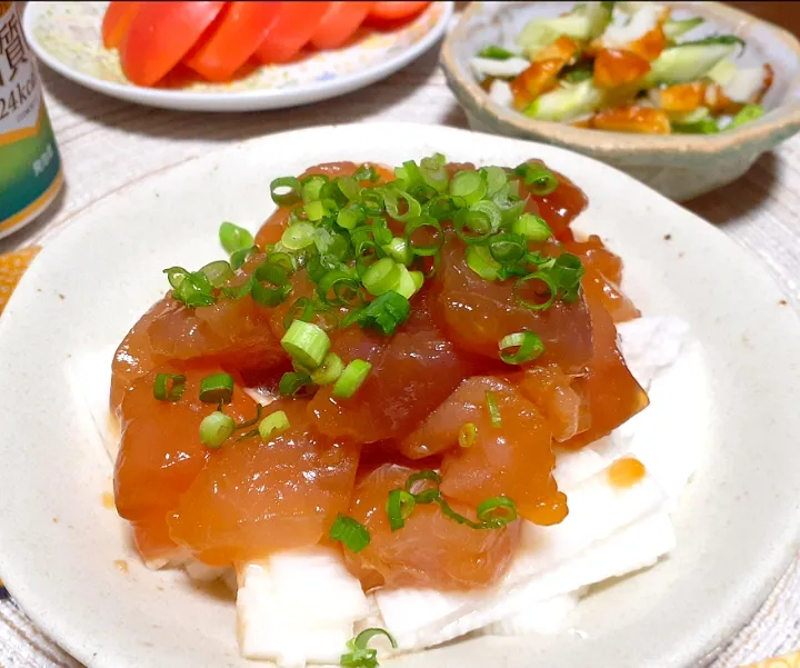 漬けマグロと長芋🐟

竹輪きゅうり🥒|びせんさん