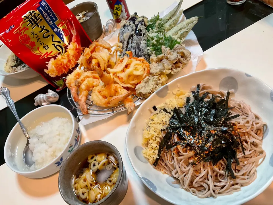 Snapdishの料理写真:天ぷら蕎麦　華さくり天ぷら粉で|Takeshi  Nagakiさん