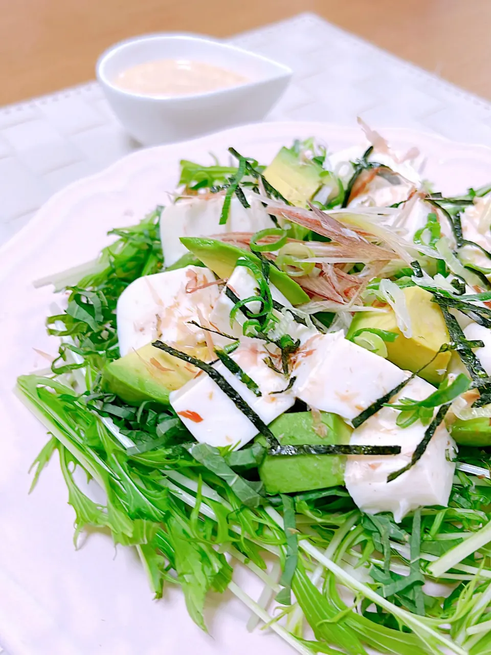 水菜と豆腐とアボカドのサラダ|Sさん