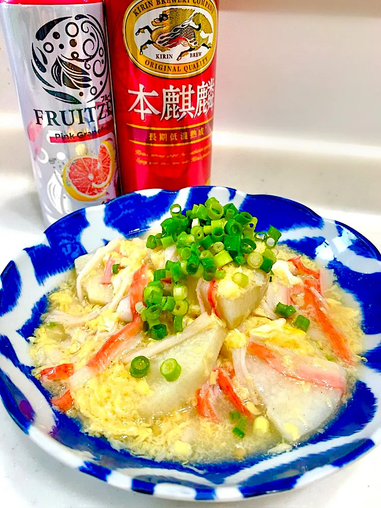 おかちさんの料理 長芋とかにかまのこれうまあっさり煮🍀|ひろりんさん