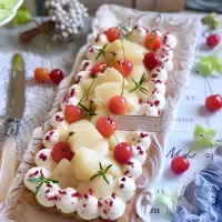 桃のアールグレイプリンタルト🍑🍒