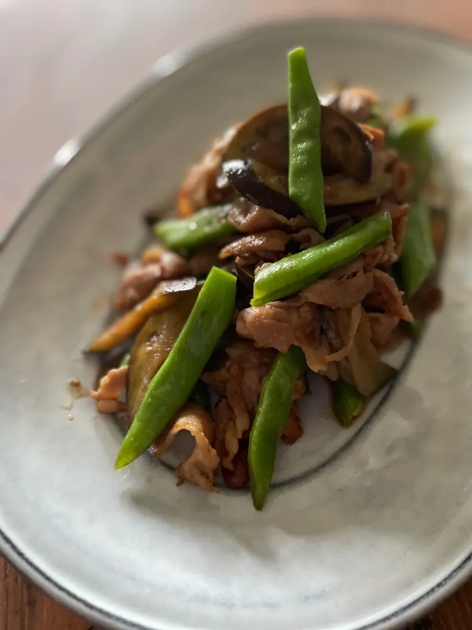 豚肉インゲンおなすの醤炒め|sonokoさん