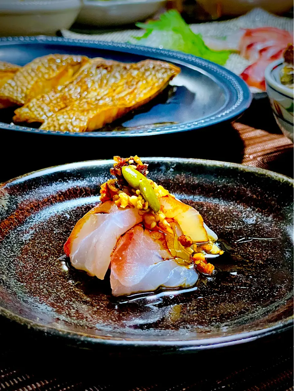 真鯛のお造り 本山油醤油✨✨✨この食感はたまらんたまらん❣️😋|イチロッタさん