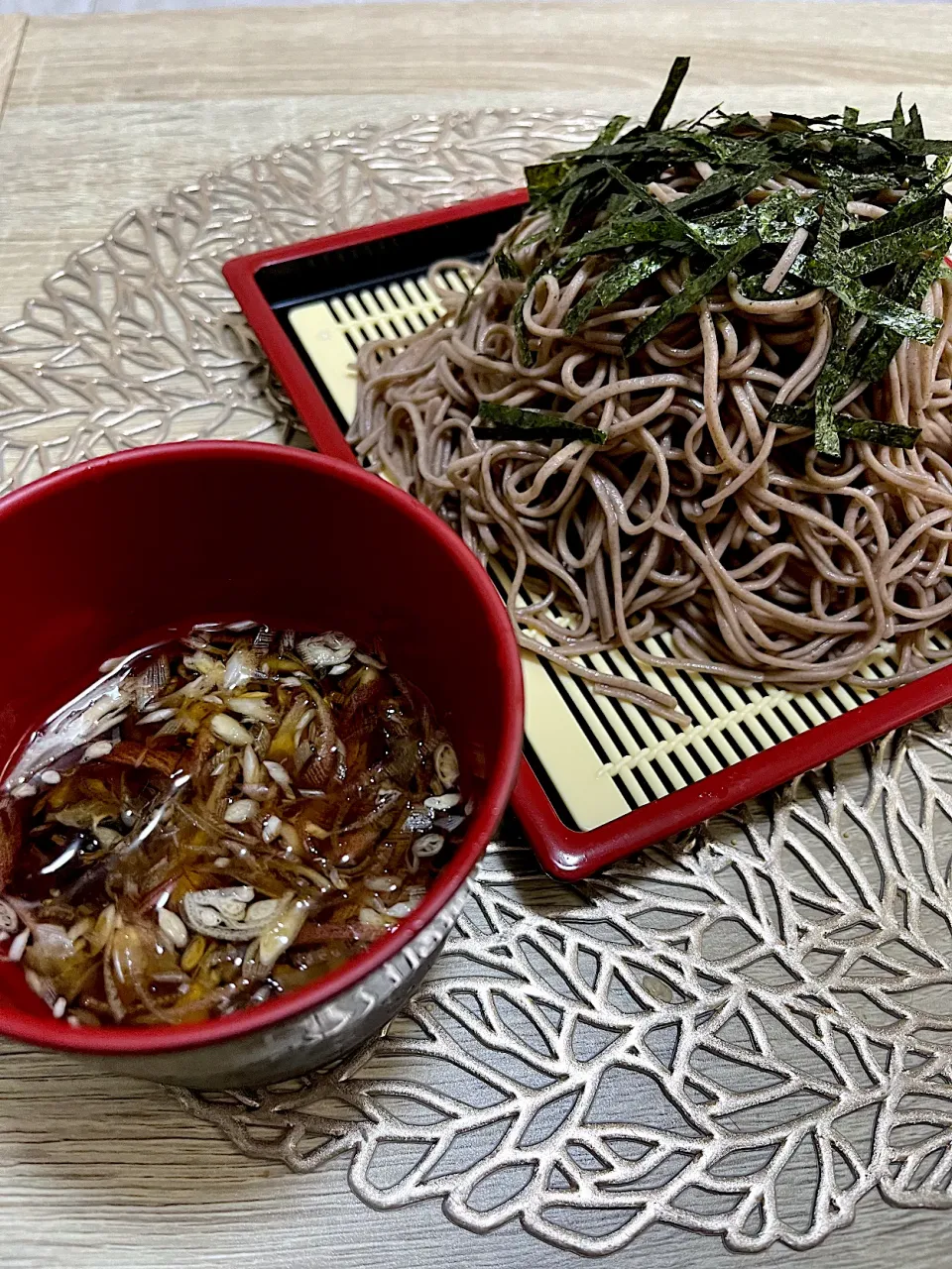 Snapdishの料理写真:茗荷と生姜たっぷりざる蕎麦（初めて2人前を食す）のお昼ごはん|ゆかｕさん