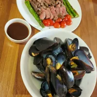 Beef with vegetables & Seafood😍😘|gabbysnowさん