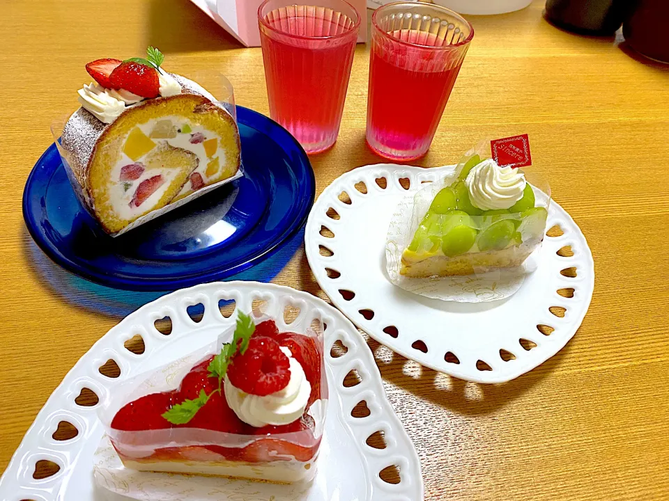 🍰七夕ケーキ🎋、自家栽培紫蘇ジュース|1614さん