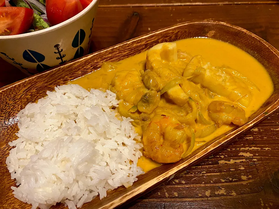 🦑シーフードで🦐パネーンカレー🍛|Hiropanさん