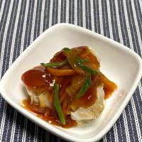 ニチレイ五目焼売の甘酢餡掛け😃