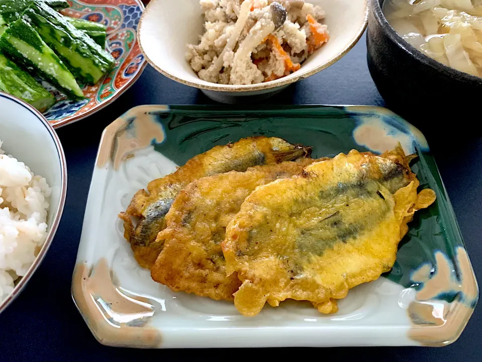 Snapdishの料理写真:鰯のカレー天ぷら|かなっぺさん