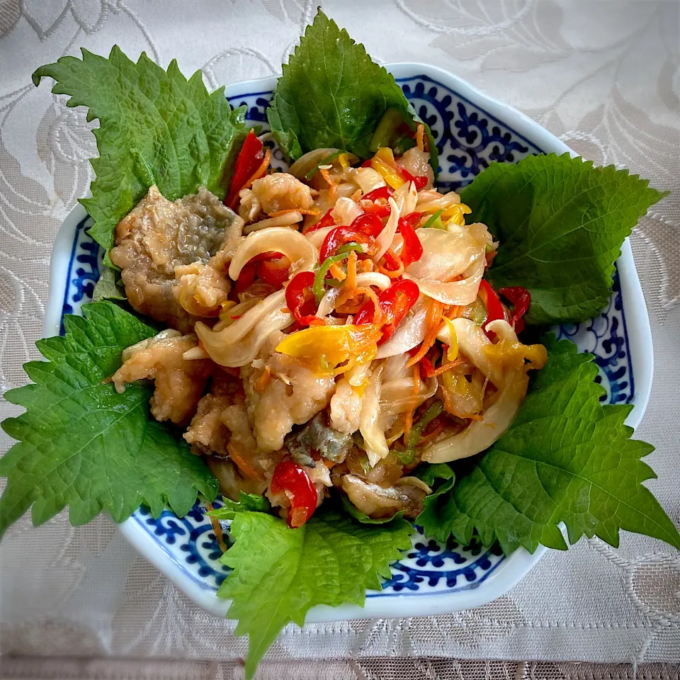 カラフル野菜の鯵の南蛮漬け|ももさん