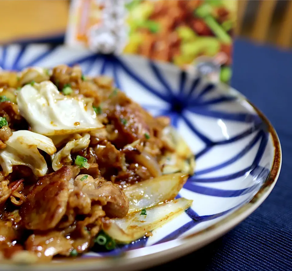 豚バラ肉でスタミナ肉味噌キャベツとスタミナ冷汁ごはん定食|sho_shoさん