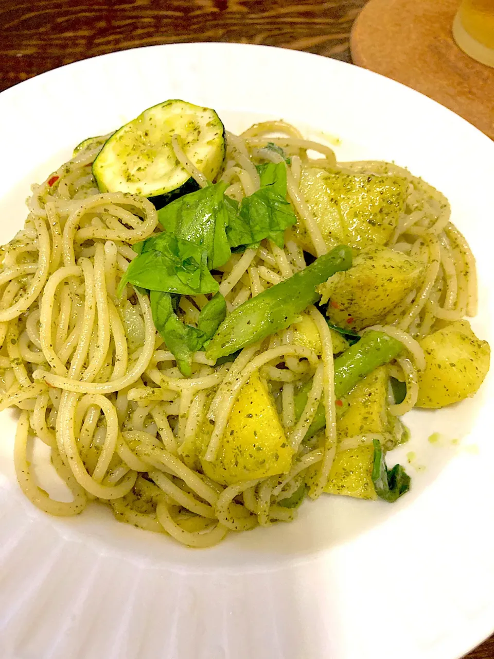 ポテトとズッキーニのバジルソースパスタ🍝|keitanさん