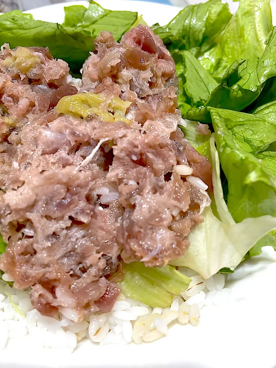 マンナンご飯で大間のマグロネギトロのっけ丼|舞さん