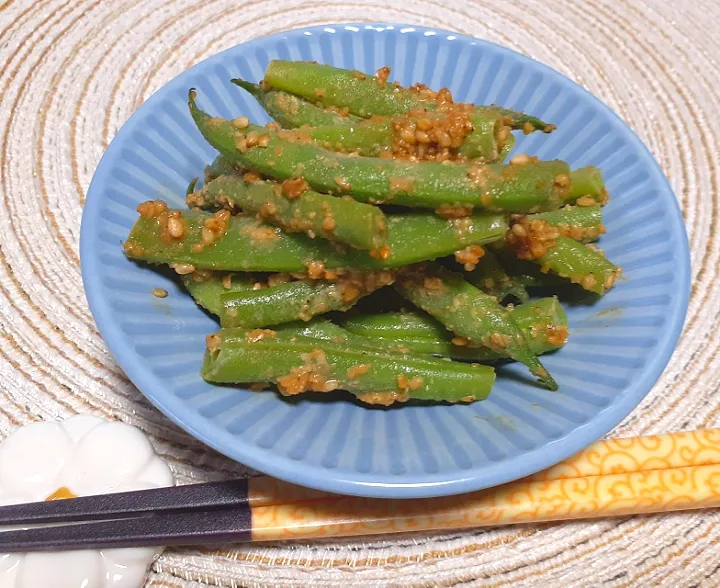 いんげん豆ごま和え🌿|びせんさん