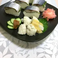鱧の湯引きと〆鯖寿司