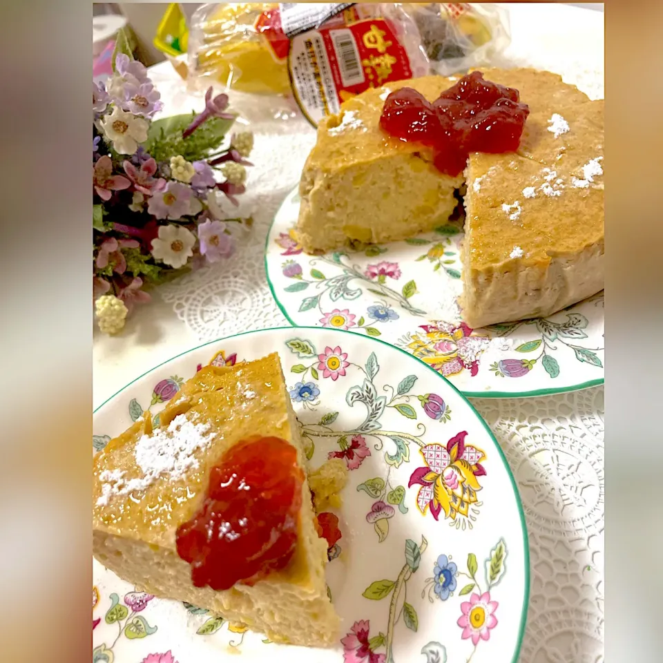 Snapdishの料理写真:オートミールとバナナの砂糖不使用ケーキ|シェリたん🍒さん