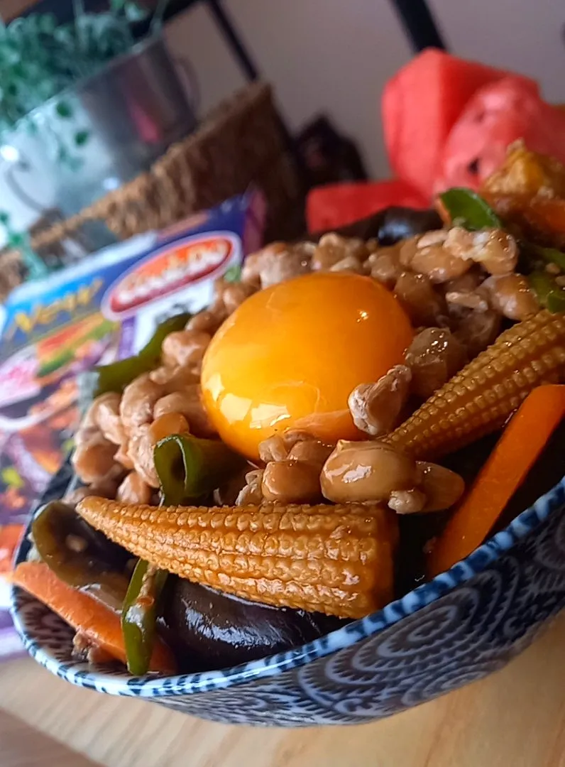 ｽﾀﾐﾅ麻婆茄子丼|まりおさん