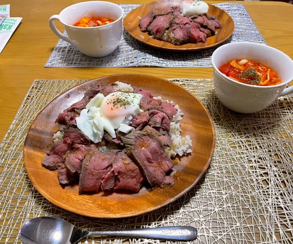 ローストビーフ丼|ごはんきろくさん