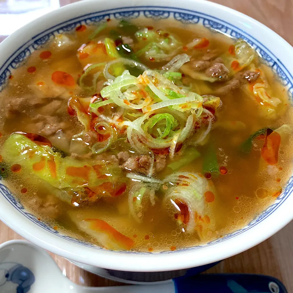 勝ち飯❗️ 肉みそキャベツラーメン🍜✨|NOBUちえさん