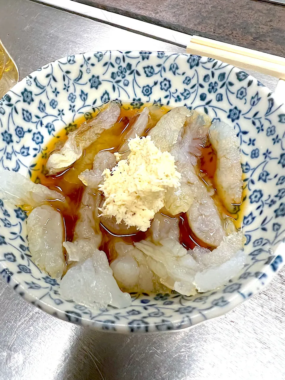 お通しの刺身くらげ山わさび|流線形さん