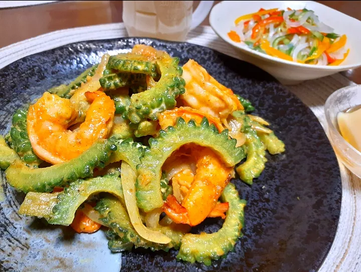 ゴーヤとえびのカレーマヨ炒め🦐

生マロニーサラダ|びせんさん