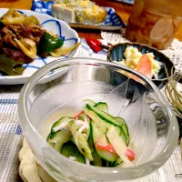 新生姜のガリときゅうり和え物🥒